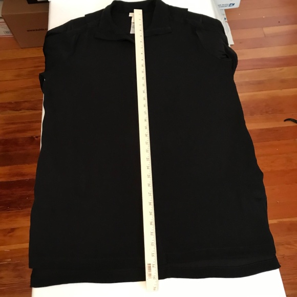 CHICO’S Button Down Tunic Short Split Sleeve Blouse Black Women’s Size XL 1X - Picture 12 of 16